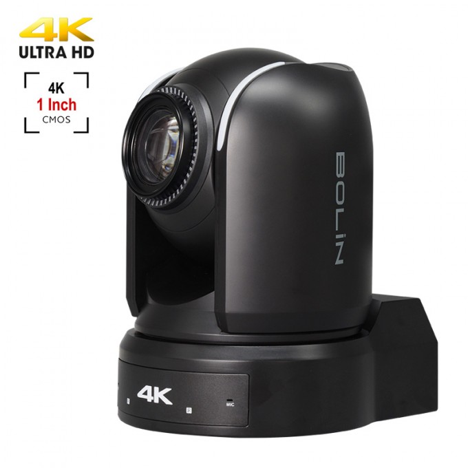 PTZ камера серии BC-9, Sony 1" CMOS 4K, 12x, 6G SDI, HDMI, IP/H.264-H.265, Genlock, 12VDC, цвет черный BOLIN BC-9-4K12S-S6MN/B